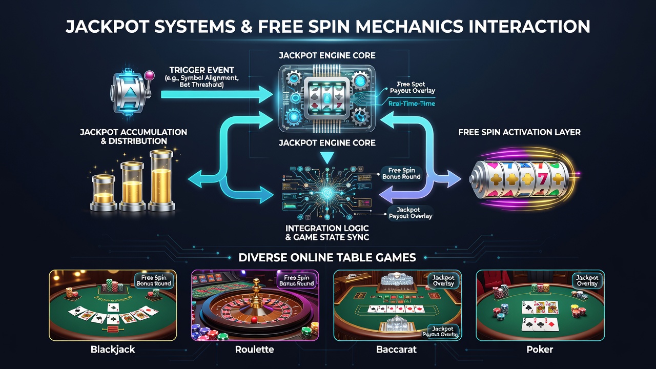 Screenshot of a roulette table interface displaying active jackpot meter alongside triggered free spin counter