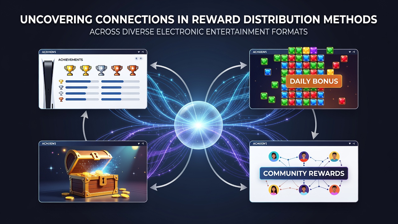 Electronic entertainment reward systems displayed across slot machines and digital terminals in a modern gaming facility